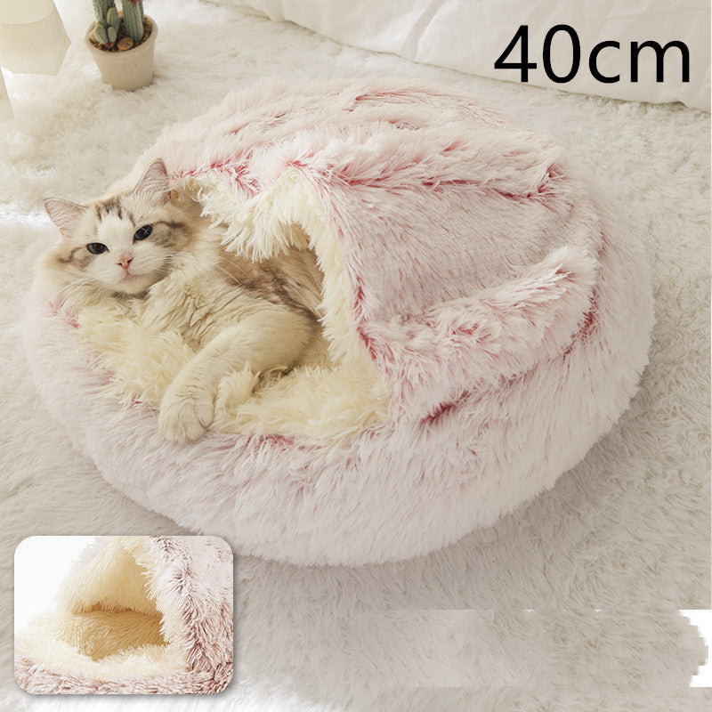 Lit douillet 2 en 1 pour chats et petits chiens – Ultra moelleux & chaud