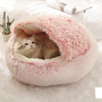 Lit douillet 2 en 1 pour chats et petits chiens – Ultra moelleux & chaud