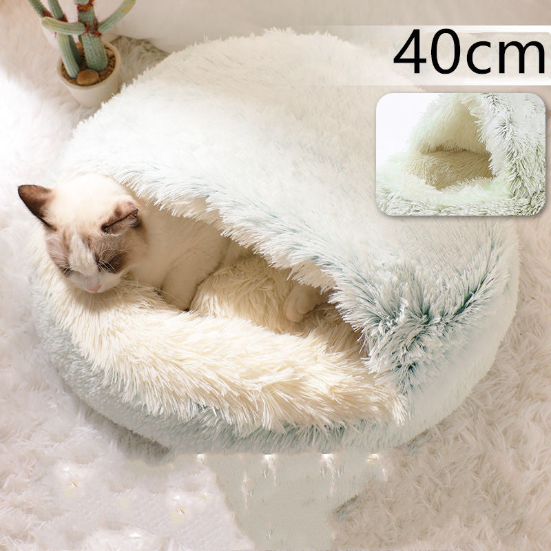 Lit douillet 2 en 1 pour chats et petits chiens – Ultra moelleux & chaud