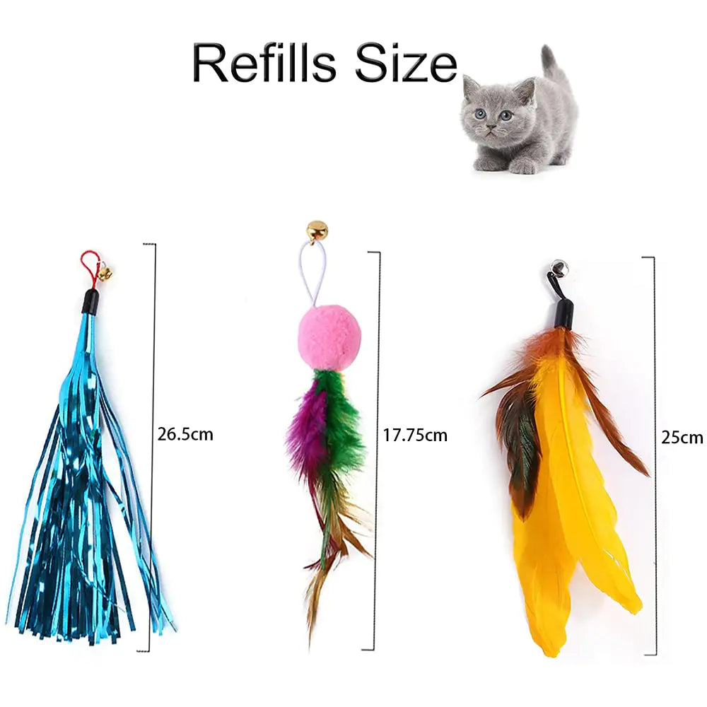 Jouet à Plume Rétractable pour Chats d'Intérieur