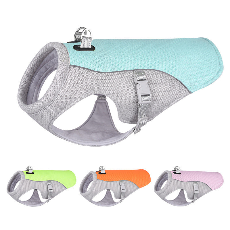 Gilet Rafraîchissant pour Chien – Anti-UV, Respirant et Résistant – Veste Fraîcheur Été pour Petit, Moyen et Grand Chien – Disponible en 6 Tailles et 4 Couleurs