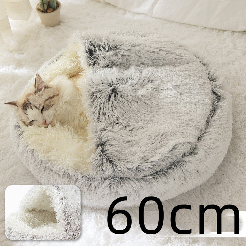 Lit douillet 2 en 1 pour chats et petits chiens – Ultra moelleux & chaud
