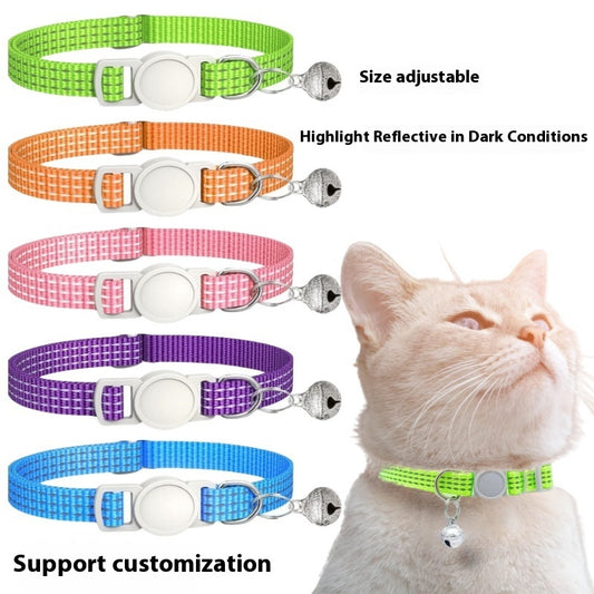 Collier pour chat en nylon respirant – Léger, ajustable, style décontracté – Taille unique – 8 couleurs – Convient toutes saisons