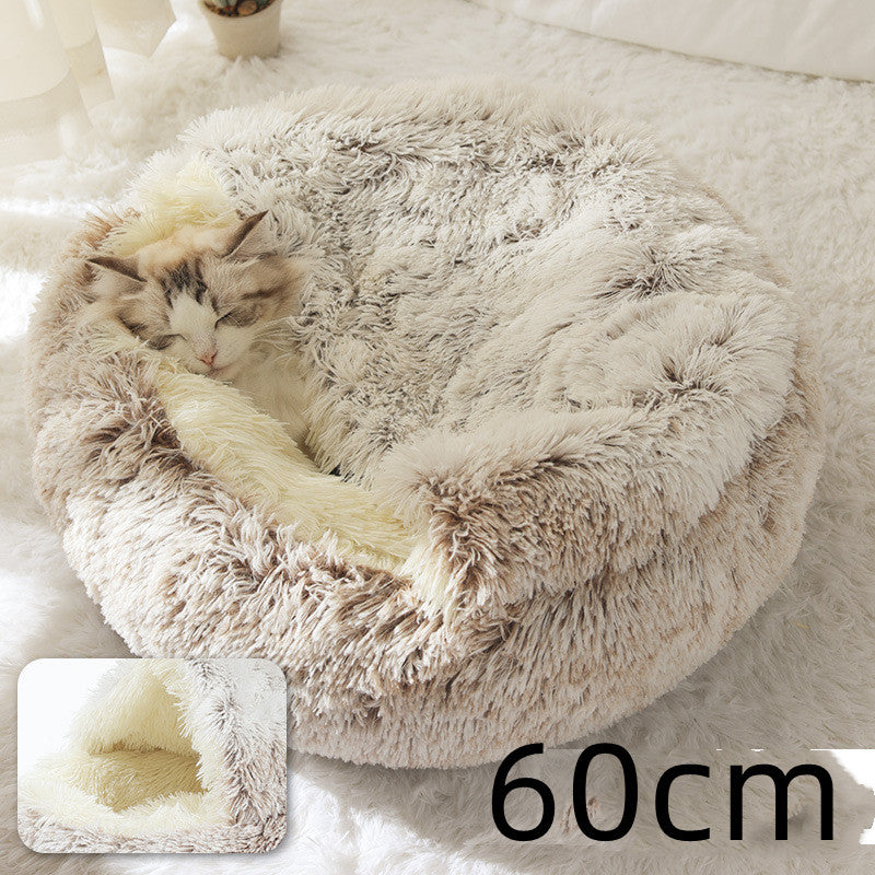 Lit douillet 2 en 1 pour chats et petits chiens – Ultra moelleux & chaud