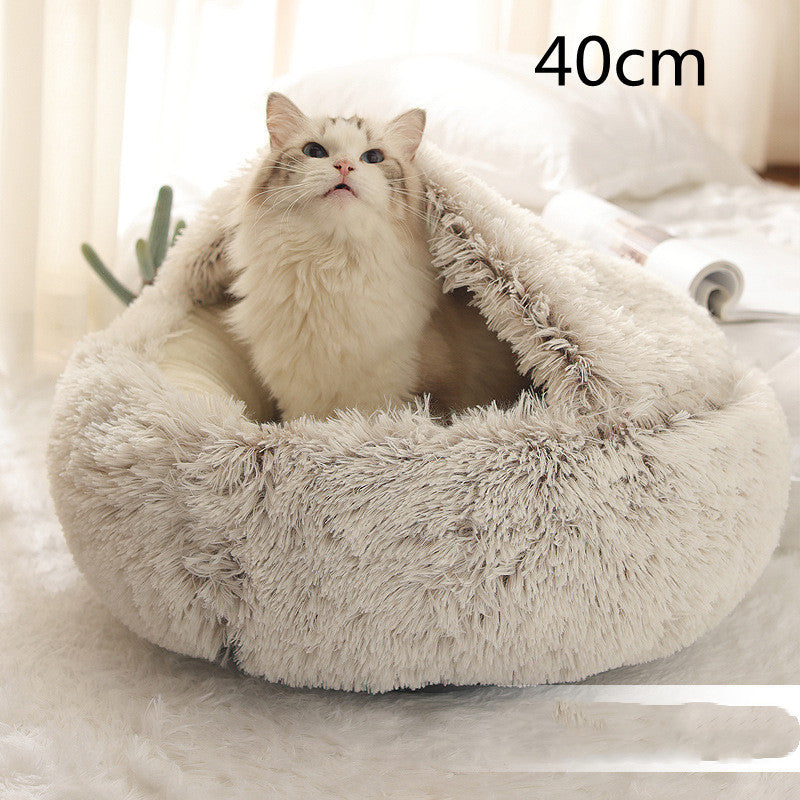 Lit douillet 2 en 1 pour chats et petits chiens – Ultra moelleux & chaud