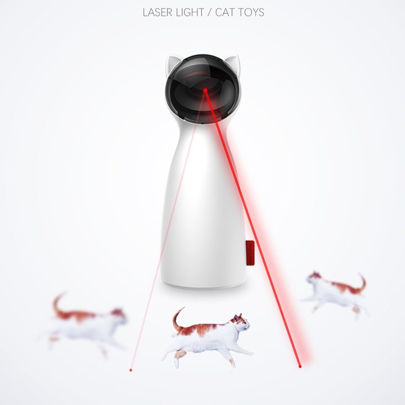 Jouet laser pour chat – Automatique et manuel – Recharge USB ou piles – 5 cercles réglables – Minuterie intelligente – Jeu interactif intérieur