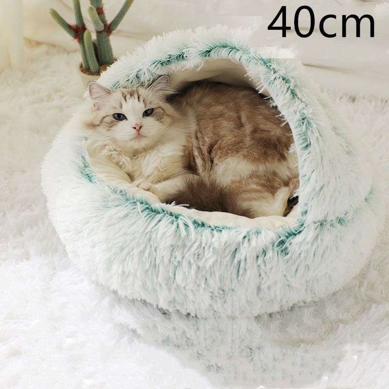 Lit douillet 2 en 1 pour chats et petits chiens – Ultra moelleux & chaud