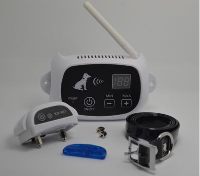 Clôture Électrique Sans Fil pour Chien – Système de Sécurité Portable, Portée Jusqu’à 500 m, Collier Récepteur avec Avertissement Sonore et Choc Électrostatique