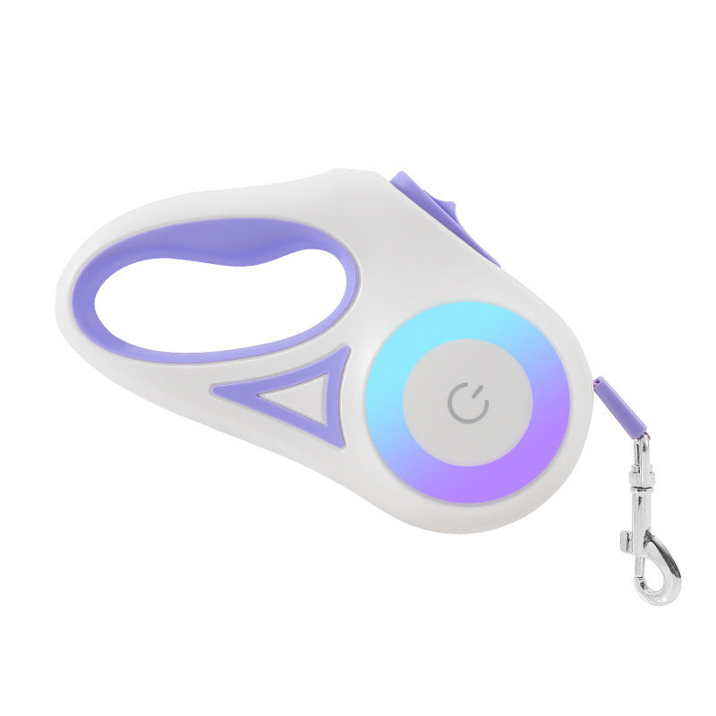Retractable leash with light