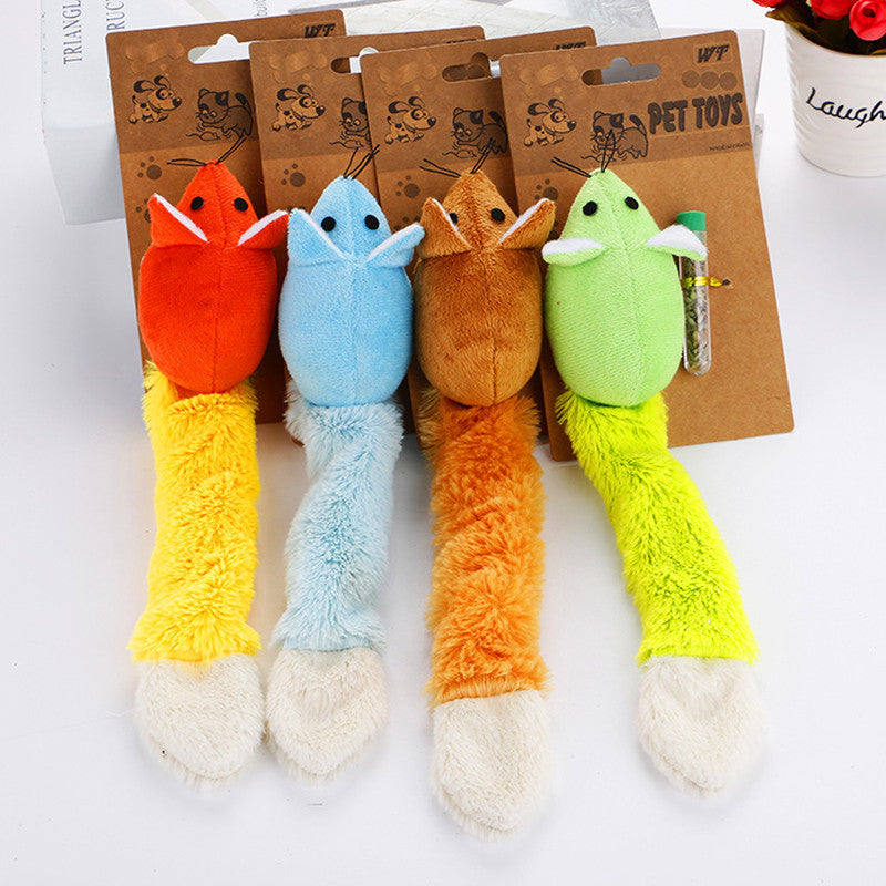 Souris en Peluche avec Herbe à Chat – Jouet Mignon et Apaisant pour Chat