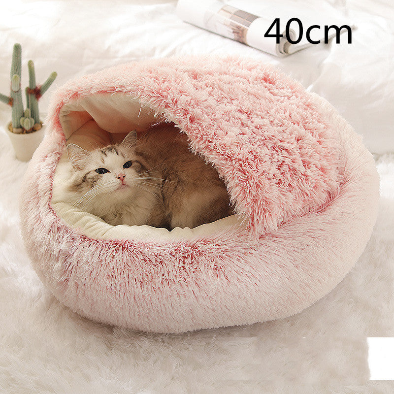 Lit douillet 2 en 1 pour chats et petits chiens – Ultra moelleux & chaud