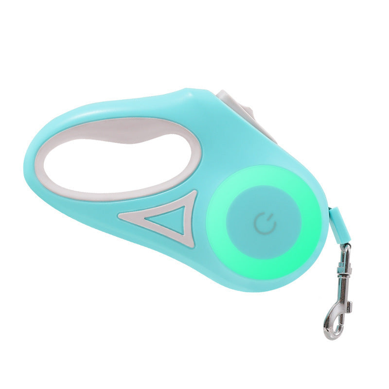 Retractable leash with light