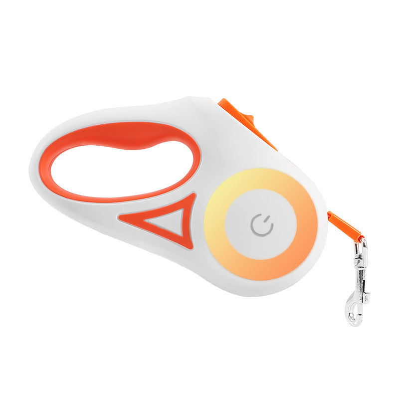 Retractable leash with light