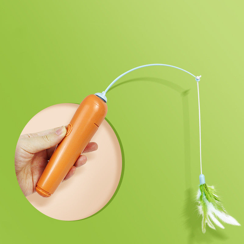 Jouet interactif pour chat – Électronique, sans fil, sûr et stimulant – Plastique résistant – Couleurs orange-bleu ou jaune-vert – Sans chargeur requis