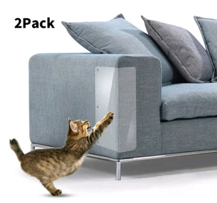 Film Anti-Griffes pour Chats – Protection Meuble & Canapé, Universel, Transparent, Autocollant Réutilisable – 2 Feuilles PVC