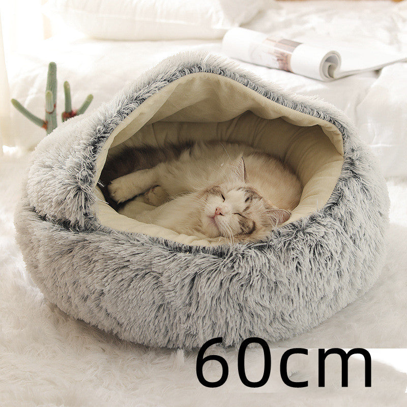 Lit douillet 2 en 1 pour chats et petits chiens – Ultra moelleux & chaud