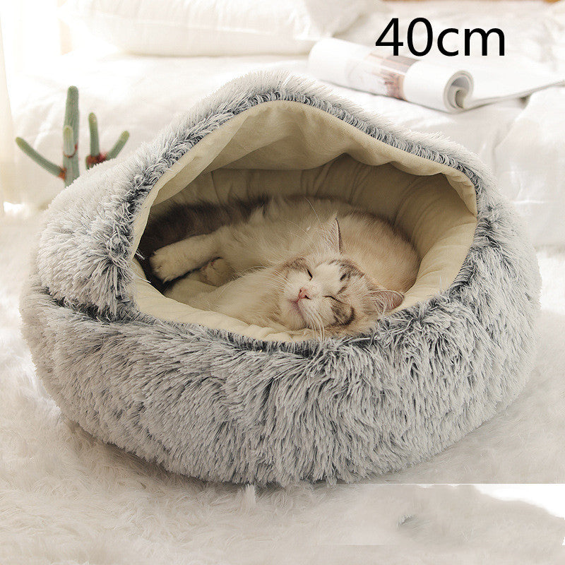 Lit douillet 2 en 1 pour chats et petits chiens – Ultra moelleux & chaud