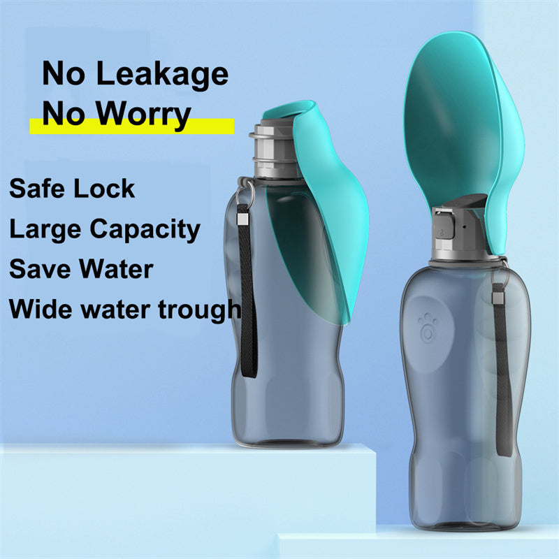 Bouteille d’eau portable Pattes et Câlins – Hydratation facile pour chien (800 ml, modèle Classique)
