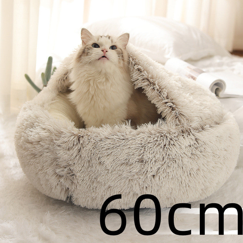 Lit douillet 2 en 1 pour chats et petits chiens – Ultra moelleux & chaud