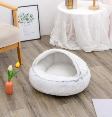 Lit douillet 2 en 1 pour chats et petits chiens – Ultra moelleux & chaud