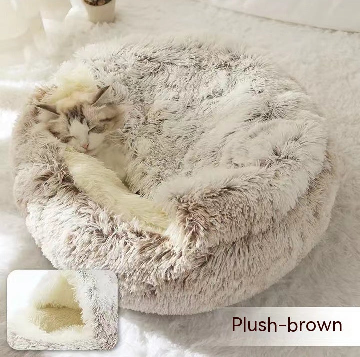 Lit douillet 2 en 1 pour chats et petits chiens – Ultra moelleux & chaud